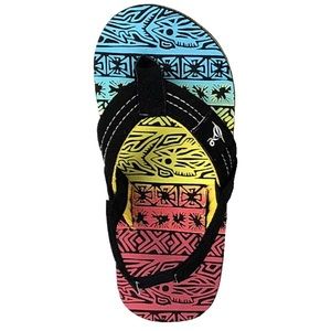 REDVOLUTION Tribal Pattern Tropical Print Beach Sandals Flip-Flop size 9-10